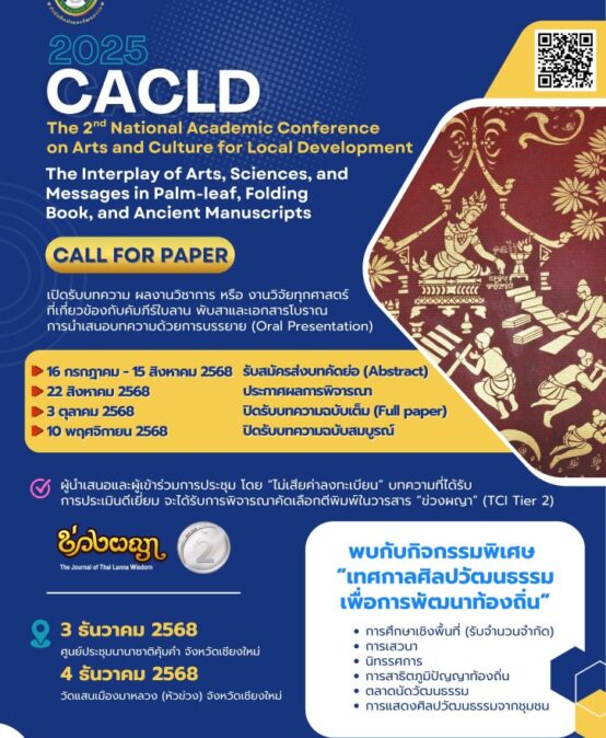 ประชาสัมพันธ์การประชุมวิชาการระดับชาติ ครั้งที่ 2 สำนักศิลปะและวัฒนธรรม มหาวิทยาลัยราชภัฏเชียงใหม่