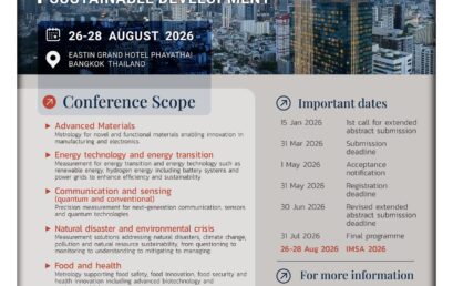 ขอเชิญเข้าร่วมงานประชุมวิชาการ The 2nd International Conference on Measurement Sciences and Applications หรือ IMSA 2026